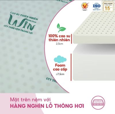 NỆM CAO SU THIÊN NHIÊN SUPER WIN THẮNG LỢI 