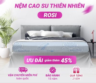 NỆM CAO SU THIÊN NHIÊN ROSI MASSAGE THẮNG LỢI 