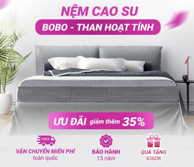 NỆM 100% CAO SU THIÊN NHIÊN THẮNG LỢI BOBO – THAN HOẠT TÍNH