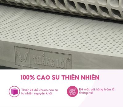 NỆM 100% CAO SU THIÊN NHIÊN THẮNG LỢI BOBO – THAN HOẠT TÍNH