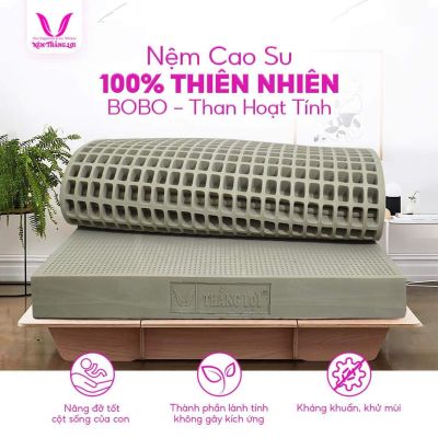 NỆM 100% CAO SU THIÊN NHIÊN THẮNG LỢI BOBO – THAN HOẠT TÍNH